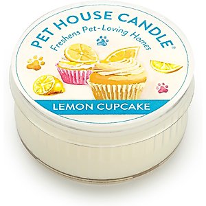 Pet House Lemon Cupcake Natural Plant-Based Mini Candle, 1.5-oz jar