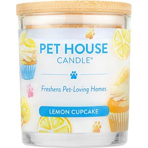 Pet House Lemon Cupcake Natural Plant-Based Wax Candle, 9-oz jar