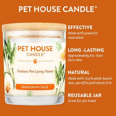Show full view: Pet House Mandarin Sage Natural Plant-Based Wax Candle, 9-oz jar slide 4 of 6
