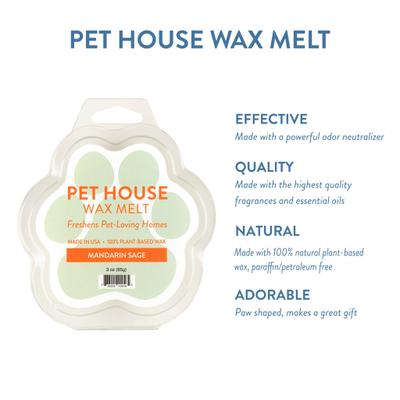 Show full view: Pet House Mandarin Sage Natural Plant-Based Wax Melt, 3-oz slide 3 of 5