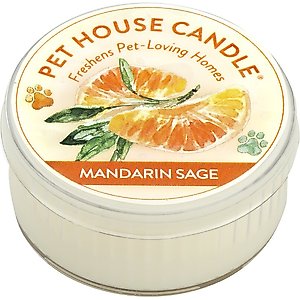 Pet House Mandarin Sage Pet House Plant-Based Mini Candle, 1.5-oz jar