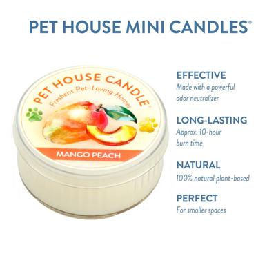 Show full view: Pet House Mango Peach Natural Plant-Based Candle, 1.5-oz jar slide 2 of 4
