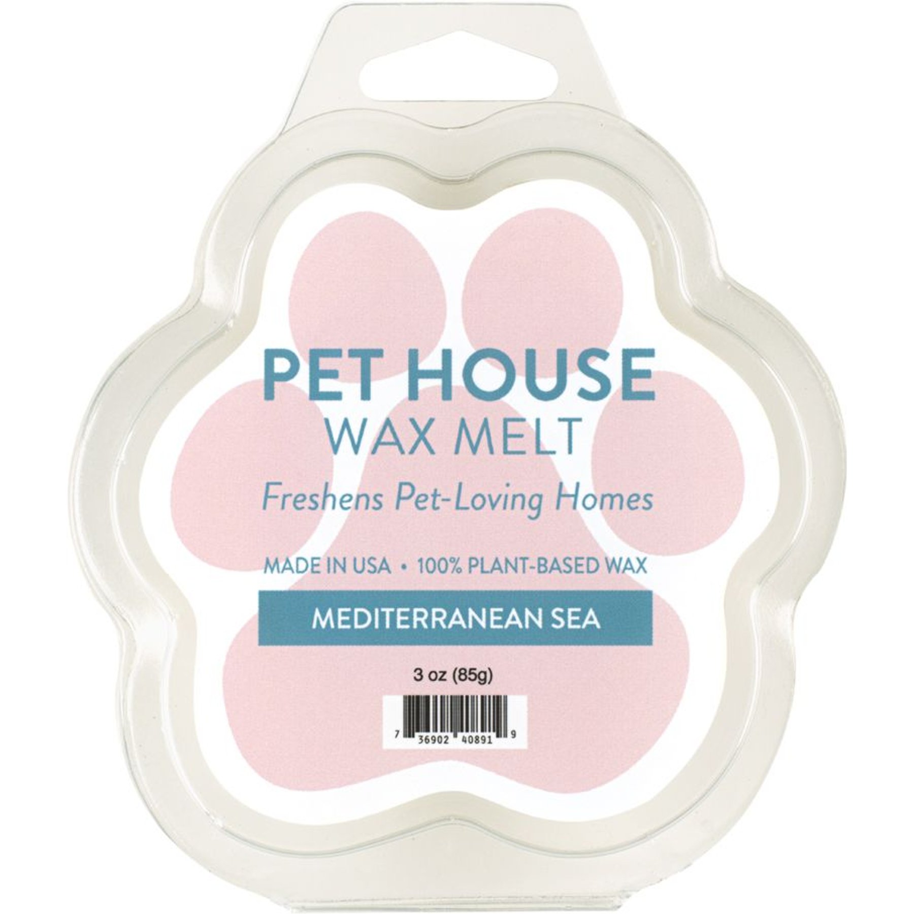 Pet House Mediterranean Sea Natural Plant-Based Wax Melt, 3-oz
