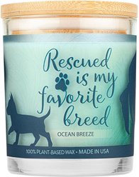 Pet House Ocean Breeze Natural Plant-Based Wax Sentiment Candle, 9-oz jar