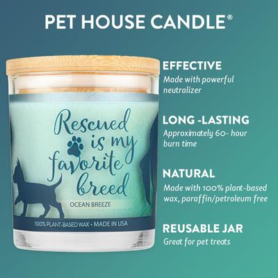 Show full view: Pet House Ocean Breeze Natural Plant-Based Wax Sentiment Candle, 9-oz jar slide 5 of 7
