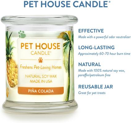 Show full view: Pet House Pina Colada Natural Plant-Based Wax Candle, 9-oz jar slide 3 of 5