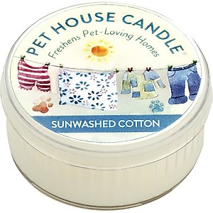 Pet House Sunwashed Cotton Natural Plant-Based Mini Candle, 1.5-oz jar