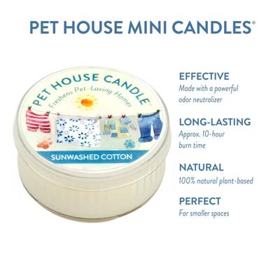 Show full view: Pet House Sunwashed Cotton Natural Plant-Based Mini Candle, 1.5-oz jar slide 2 of 4