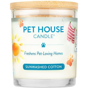 Pet House Sunwashed Cotton Natural Plant-Based Wax Candle, 9-oz jar