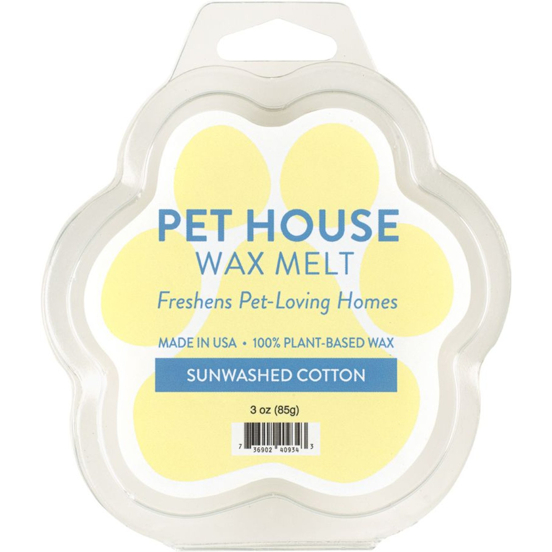 Pet House Sunwashed Cotton Natural Plant-Based Wax Melt, 3-oz