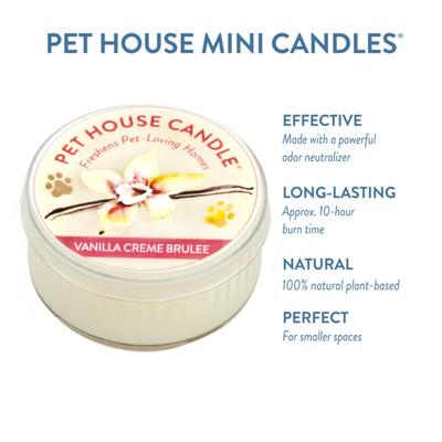 Show full view: Pet House Vanilla Creme Brulee Natural Plant-Based Mini Candle, 1.5-oz jar slide 2 of 4