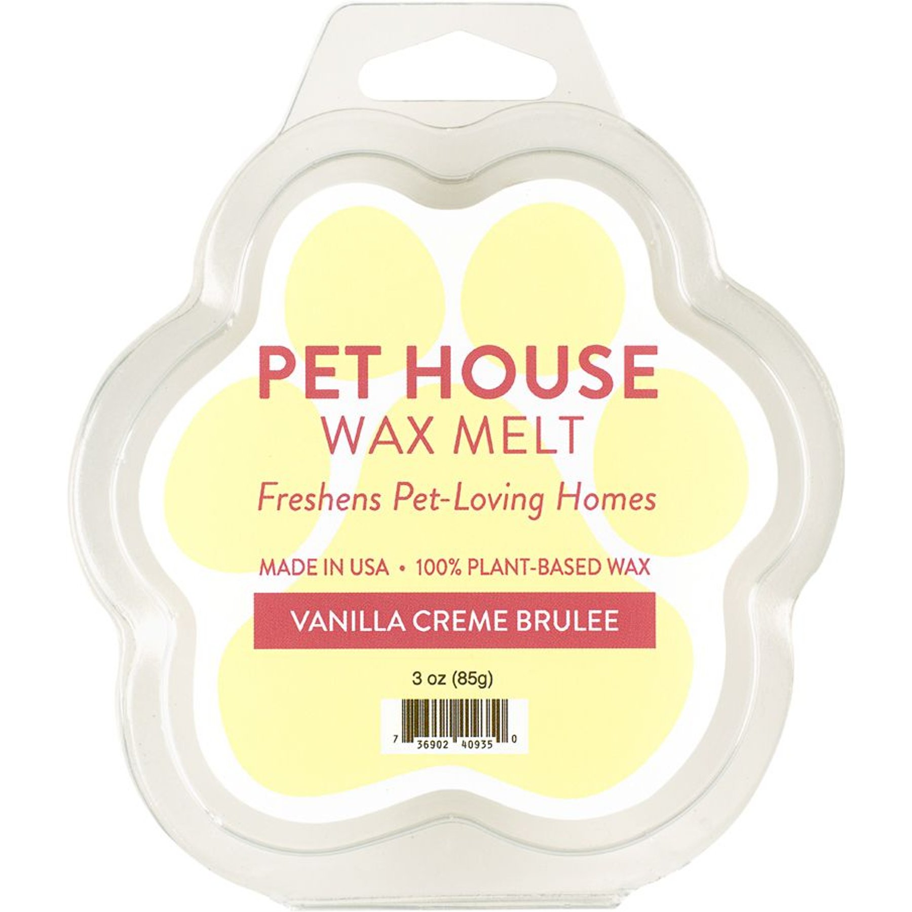 Pet House Vanilla Creme Brulee Natural Plant-Based Wax Melt, 3-oz