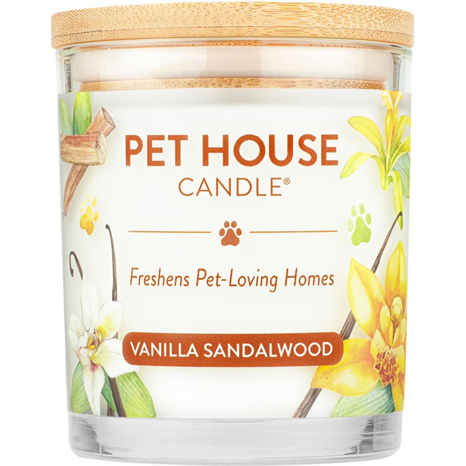 Pet House Vanilla Sandalwood Natural Plant-Based Wax Candle, 9-oz jar