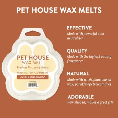 Show full view: Pet House Vanilla Sandalwood Natural Plant-Based Wax Melt, 3-oz box slide 3 of 5