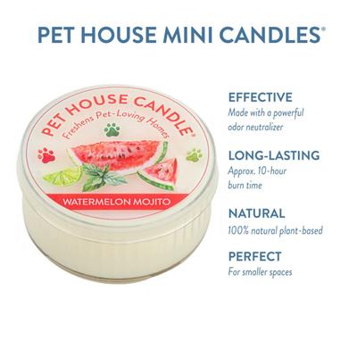 Show full view: Pet House Watermelon Mojito Natural Plant-Based Mini Candle, 1.5-oz jar slide 3 of 4