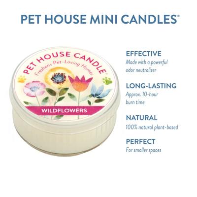 Show full view: Pet House Wildflowers Natural Plant-Based Mini Candle, 1.5-oz jar slide 3 of 4