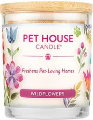 Pet House Wildflowers Natural Plant-Based Wax Candle, 9-oz jar