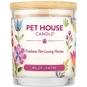 Pet House Wildflowers Natural Plant-Based Wax Candle, 9-oz jar