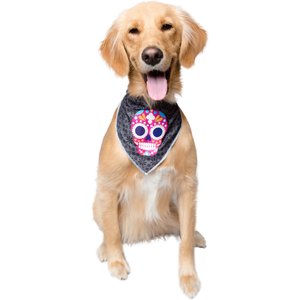 Pet Krewe Glow In The Dark Skull Bandana Costume for Cats & Dogs