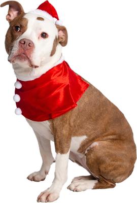 Show full view: Pet Krewe Christmas Santa Hat & Collar Set Dog Costume, Large/X-Large slide 3 of 7