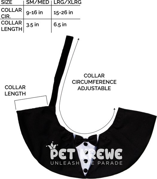 Pet Krewe Tuxedo Collar Dog Costume