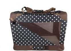 Pet Life 360° Vista View House Folding Zippered Dog Carrier, Dark Navy/Brown Polka, Large slide 2 of 7