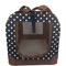 Show in main carousel: Pet Life 360° Vista View House Folding Zippered Dog Carrier, Dark Navy/Brown Polka, Small slide 3 of 8