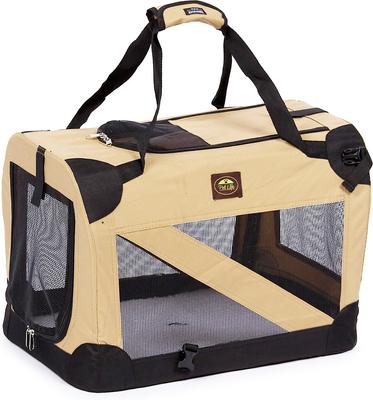 Show full view: Pet Life 360° Vista View House Folding Zippered Dog Carrier, Khaki, Large slide 4 of 10