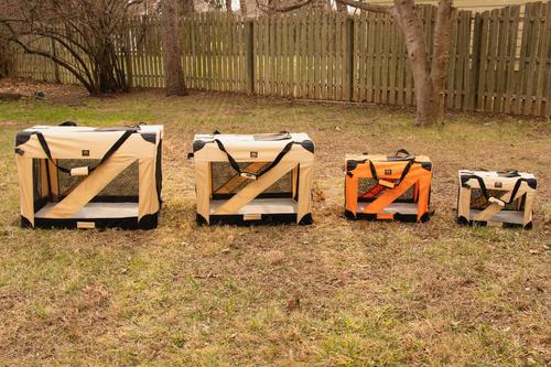 Show full view: Pet Life 360° Vista View House Folding Zippered Dog Carrier, Khaki, Large slide 9 of 10