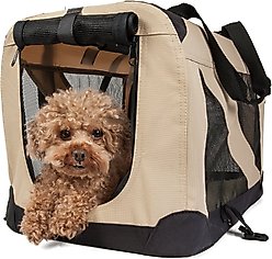 Pet Life 360° Vista View House Folding Zippered Dog Carrier, Khaki, X-Small