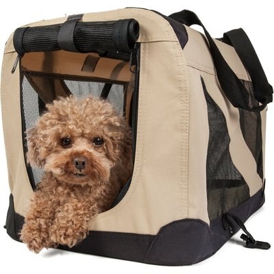 Pet Life Pet Life 360° Vista View House Folding Zippered Dog Carrier, Khaki, X-Small