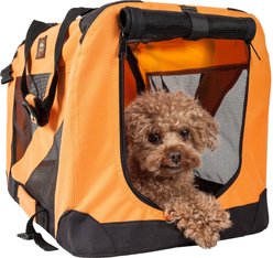 Pet Life 360° Vista View House Folding Zippered Dog Carrier, Orange, Large