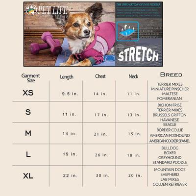 Show full view: Pet Life Active Aero-Pawlse Heathered Quick-Dry 4-Way Stretch-Performance Dog T-Shirt, Maroon/Purple, Small slide 2 of 10