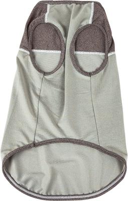 Show full view: Pet Life Active Aero-Pawlse Heathered Quick-Dry 4-Way Stretch-Performance Dog T-Shirt, Tan/Brown, X-Small slide 5 of 10