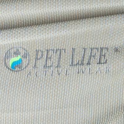 Show full view: Pet Life Active Aero-Pawlse Heathered Quick-Dry 4-Way Stretch-Performance Dog T-Shirt, Tan/Brown, X-Small slide 8 of 10