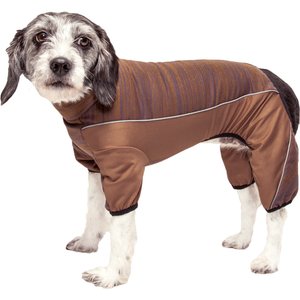 Pet Life Active Chase Pacer Dog Hoodie, Brown & Pattern, Large