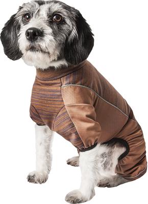 Show full view: Pet Life Active Chase Pacer Dog Hoodie, Brown & Pattern, Large slide 3 of 6