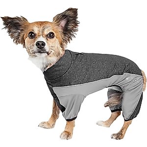 Pet Life Active Chase Pacer Dog Hoodie, Charcoal Grey & Black, Large