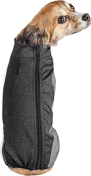 Show full view: Pet Life Active Chase Pacer Dog Hoodie, Charcoal Grey & Black, Large slide 4 of 6