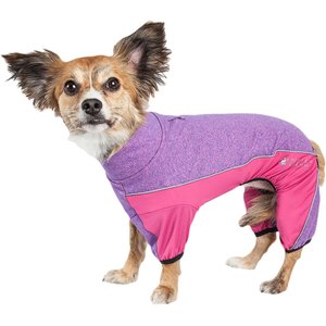 Pet Life Active Chase Pacer Dog Hoodie, Pink & Purple, Large
