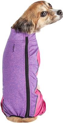 Show full view: Pet Life Active Chase Pacer Dog Hoodie, Pink & Purple, Small slide 3 of 6