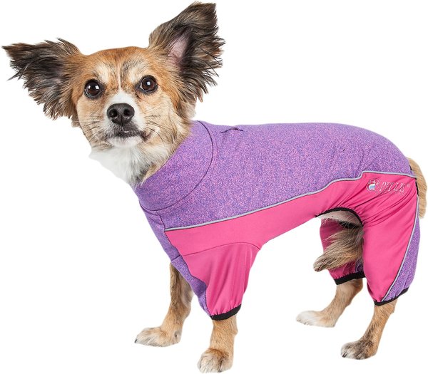 Show full view: Pet Life Active Chase Pacer Dog Hoodie, Pink & Purple, X-Large slide 1 of 6