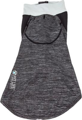 Show full view: Pet Life Active Chewitt Wagassy 4-Way Stretch Performance Long Sleeve Dog T-Shirt, Black, Medium slide 4 of 9