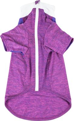 Show full view: Pet Life Active Chewitt Wagassy 4-Way Stretch Performance Long Sleeve Dog T-Shirt, Lavender, X-Small slide 5 of 9