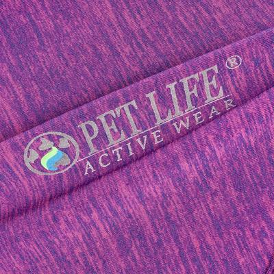 Show full view: Pet Life Active Chewitt Wagassy 4-Way Stretch Performance Long Sleeve Dog T-Shirt, Lavender, X-Small slide 8 of 9