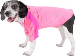 Pet Life Active Chewitt Wagassy 4-Way Stretch Performance Long Sleeve Dog T-Shirt, Light Pink, Medium