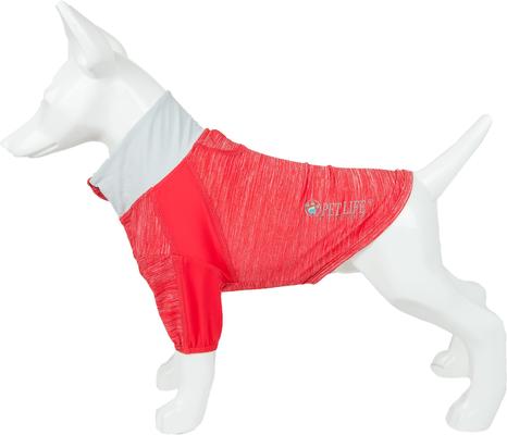 Show full view: Pet Life Active Chewitt Wagassy 4-Way Stretch Performance Long Sleeve Dog T-Shirt, Red, Small slide 7 of 9
