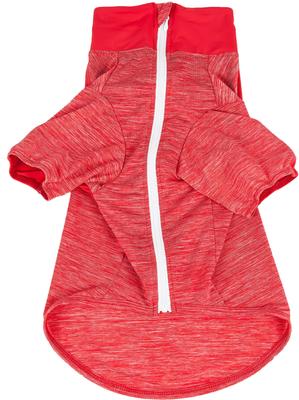 Show full view: Pet Life Active Chewitt Wagassy 4-Way Stretch Performance Long Sleeve Dog T-Shirt, Red, X-Large slide 5 of 9