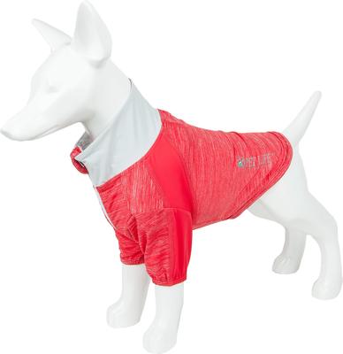 Show full view: Pet Life Active Chewitt Wagassy 4-Way Stretch Performance Long Sleeve Dog T-Shirt, Red, X-Large slide 6 of 9