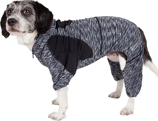 Show full view: Pet Life Active Downward Dog Hoodie, Black, Small slide 1 of 8